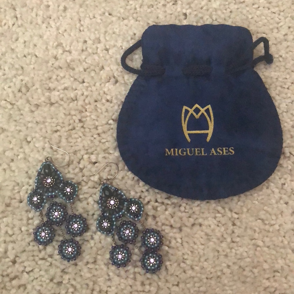 Beautiful, intricate Miguel Ases dangle earrings!